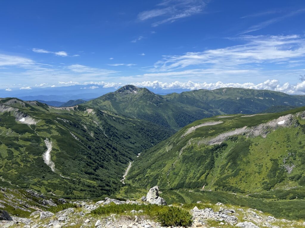 鷲羽岳から見る黒部五郎岳